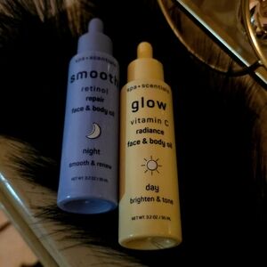 ✨ Spa Essentials Face & Body Oil Bundle | Retinol Night + Vitamin C Day | Set of